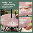 thumbnail image 5 of Round Outdoor Tablecloth with Umbrella Hole and Zipper, Pink Starfish Coastal Tablecloth with Elastic Waterproof, Nautical Summer Ocean Abstract Art Patio Table Covers for 45" - 54" Pool Tables, 5 of 9