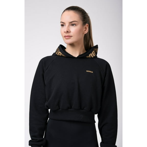 NEBBIA Golden Cropped Hoodie 824