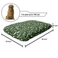 thumbnail image 2 of Woodsy Pet Bed, Forest Objects Leaves Twigs Pine Cones Beatles Drawn by Hand, Chew Resistant Pad for Dogs and Cats Cushion with Removable Cover, 24" x 39", Dark Forest Green White, by Ambesonne, 2 of 4
