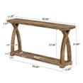 thumbnail image 6 of Tribesigns 63-Inch Narrow Solid Wood Console Table, Farmhouse Entryway Table Behind Sofa with 2-Tier Storage for Entrance, Foyer, Living Room, 6 of 15