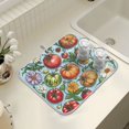thumbnail image 4 of Yayeee Dish Drying Mat for Kitchen Counter 16" x 18" Microfiber Super Absorbent Coffee Decorative Pad, Floral Tomatoes, 4 of 9