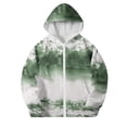 thumbnail image 3 of abtuhar Girls Jackets,Jackets for Girls,Girls Zip Up Hoodies Gradient Printed Zipper Sweatshirts Hooded Green 7 Years, 3 of 6