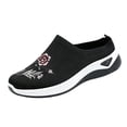 thumbnail image 3 of YOUYEDIAN Mules for Women Versatile Round Toe Comfy Fashion Floral Print Flats Casual Backless Sport Soft Walking Shoes, 3 of 5