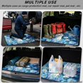 thumbnail image 3 of FOR U DESIGNS Blue Cay Daisy Print Trunk Mat Cargo Liner Heavy Duty Non-Slip Rear Trunk Protection All Weather Car Interior Accessories for Most Vehicles, 3 of 7