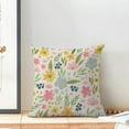 thumbnail image 2 of Spring Floral Throw Pillow Covers 20x20 Set of 2, Watercolor Floral Leaf Print Decorative Pillow Covers Linen Rustic Farmhouse Spring Flower Cushion Case for Couch Sofa Home Outdoor Decor, 2 of 5