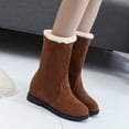 thumbnail image 2 of Jsaierl Platform Plush Boot For Women Mid-Calf Boot Fleece Lined Casual Short Booties Ladies Classic Ultra Snow Platform Anti-Slip Boot For Outdoor, 2 of 5