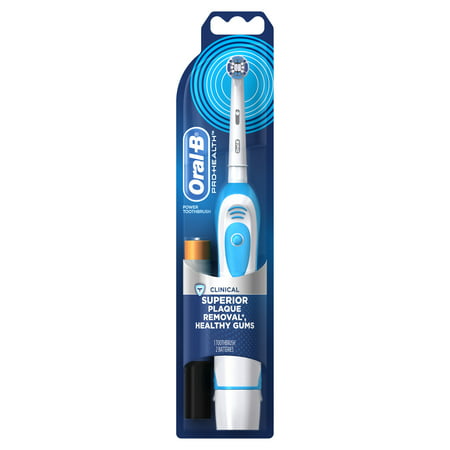 Oral-B Pro-Health Clinical Battery Powered Toothbrush, 1 Count, Colors May (Best Battery Powered Toothbrush Reviews)
