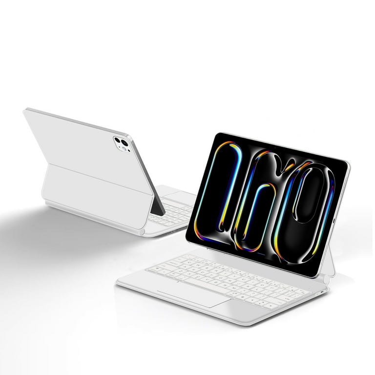 AJIUYU Magic keyboard for iPad Pro 13 Inch M4 2024 Backlight TrackPad Smart Keyboards Cover Pro13 Magnetic Case Folio White AJIUYU Magic keyboard for iPad Pro 13 Inch M4 2024 Backlight TrackPad Smart Keyboards Cover Pro13 Magnetic Case Folio White