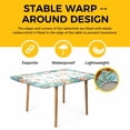 thumbnail image 4 of Beach Coastal Table Cloths for 6 Foot Rectangle Tables, Summer Coral Starfish Nautical Ocean Patio Waterproof Elastic Fitted Tablecloths, Washable Rectangular Table Cover for Camping, 4 of 8