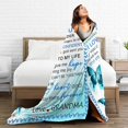 thumbnail image 5 of to My Granddaughter from Grandma Throw Blankets I Love You Butterfly Flannel Blanket Birthday Gifts Birthday Soft Bed Throw 50"x60", 5 of 6