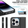 thumbnail image 5 of Étui Compatible avec iPhone 14 Pro, Étui Portefeuille Souple à Rabat avec Fermeture Magnétique, 5 of 5