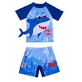 thumbnail image 3 of Swimsuit Shorts Set for Women Sun Protection Short Sleeve Rashguard 2 Pc Swimwear, 3 of 4