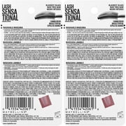 Maybelline Lash Sensational Washable Mascara Makeup, Blackest Black, 2 Count