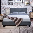 thumbnail image 6 of Furniture of America Ramone Faux Leather Queen Platform Bed in Gray, 6 of 10