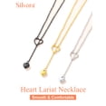 thumbnail image 5 of Silvora 14K Gold Plated Long Necklaces for Women Trendy Drop Heart Pendant Lariat Y-Necklaces Adjustable Long Chain Elegant Jewelry Gifts for Girlfriend Wife Valentine's Day, 5 of 6