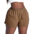 thumbnail image 4 of Gocolloa Plus Size Shorts Women Summer Casual High Waisted Loose Lounge Workout Running Sweat Shorts Khaki Brown 2X, 4 of 5