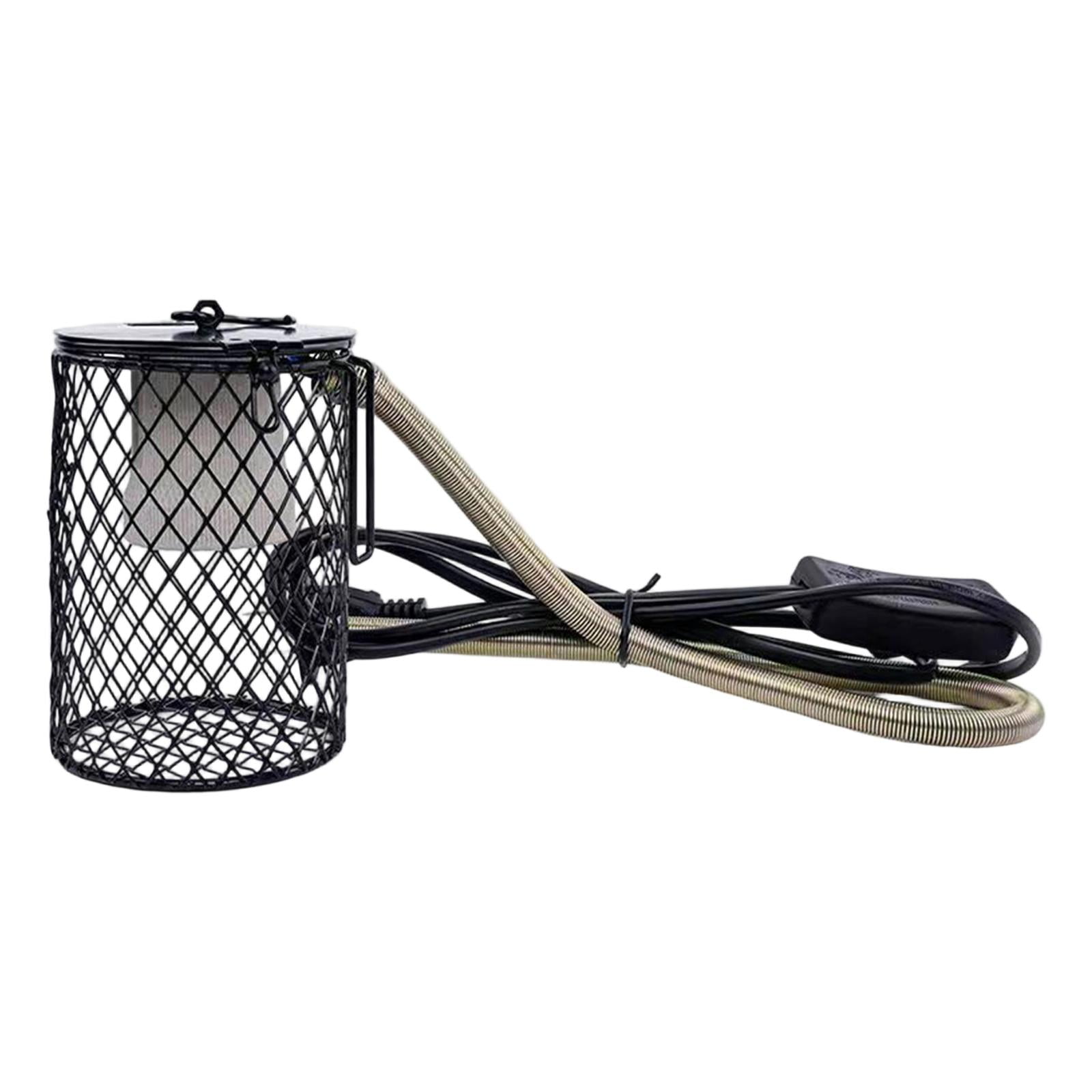 Reptile Heat Lamp Guard Anti Scald Heating Lamp Holder Sturdy Iron Material for Bearded Dragon Turtle Terrarium