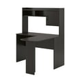 Mainstays LShaped Desk with Hutch, Espresso