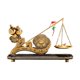 thumbnail image 2 of Escultura de resina de la suerte, adorno de mesa para decoración del hogar, colección de gabinetes. Dorado, 2 of 9