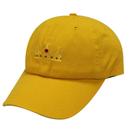 Hunter Ram Eagle Crown - City Hunter C104 Crown Cotton Baseball Dad Cap 19 Colors (Gold)