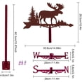thumbnail image 2 of Elk Weather Vane for Roof Mount Vintage Metal Weathervane Wind Direction Indicators Wind Vanes Signs for Farmhouse Yard Outdoor Farm Barn Sheds Garden Patio Christmas Decoration Copper Red, 2 of 7