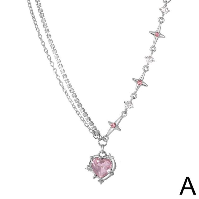 Wbxfbo Collier d'Amour Pendentif Collier pour Femmes Mode design Créatif Chaîne de Clavicule