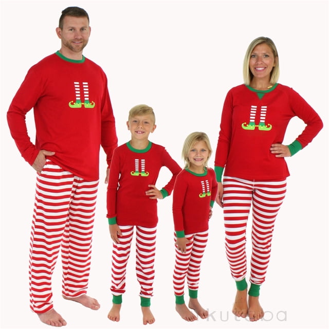 Ensemble de Pyjamas de Noël Assortis pour la Famille Enfants Adultes Tenue de Nuit Vêtements de Nuit