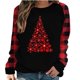 thumbnail image 2 of Pntutb - Camiseta holgada con estampado de moda para mujer, blusa de manga larga, cuello redondo, tops casuales Pntutb Pntutb-1650, 2 of 8