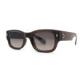 thumbnail image 2 of Classy Gentlemans Narrow Rectangle Thick Plastic Arm Sunglasses All Brown, 2 of 4