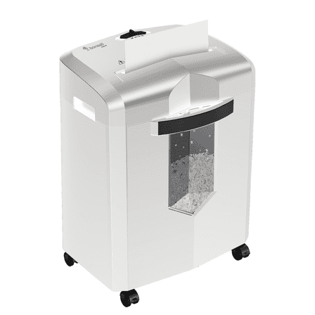 Bonsaii Micro-Cut Shredder, 12-Sheet Capacity, P-4 Security, Shreds CDs, Credit Cards, Mail, Staples, Clips; Features Jam-Proof System and 4.2-Gallon Pullout Bin, Perfect for Home Office, White/Gray