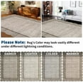 thumbnail image 7 of Scalloped Area Rug 4x6 - Washable Boho Bordered Non-Slip Entryway Rug, Neutral Farmhouse Living Room Rug Soft Throw Rugs for Entrance Hallway Bedroom Kitchen Nursery, Brown, 7 of 7