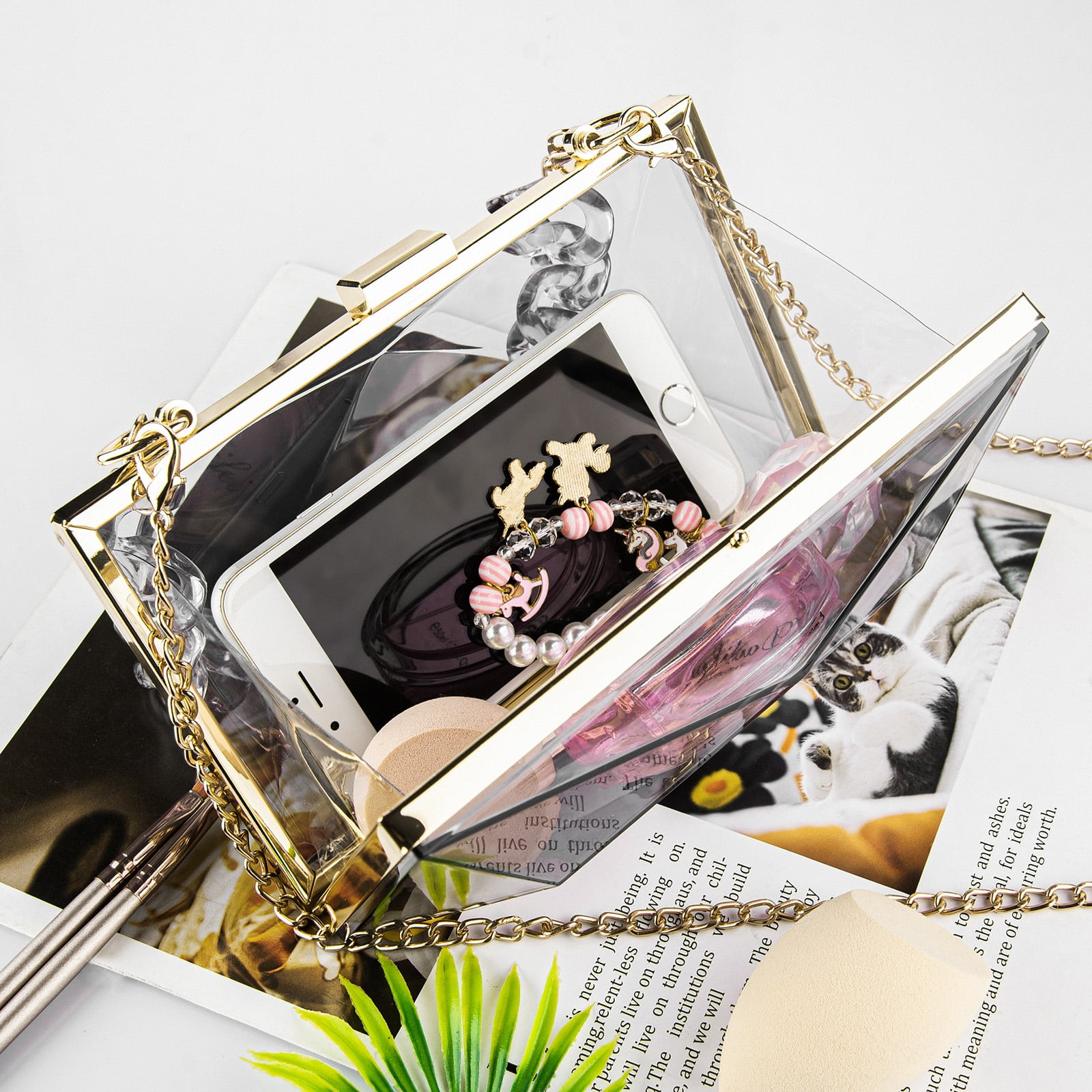 The Transparent Clutch Purse, Acrylic Bag See Through