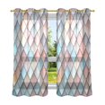 thumbnail image 6 of Yayeee Window Curtains Set of 2 for Living Room Light Filtering 63"x52", Red Art Pattern, 6 of 7
