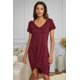 thumbnail image 2 of ABPHQTO Vestido tipo camiseta con diseño torcido de jersey Clear Skies en vino para mujer, 2 of 5