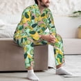 thumbnail image 7 of Pofeuu Avocado Print Men's Long Sleeve Pajama Set Pijamas Para Hombres Pijamas Para Hombres Mens Pajamas Set-Medium, 7 of 7
