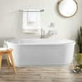thumbnail image 3 of Vanity Art Acrylic Freestanding Soaking Bathtub with Overflow and Pop-Up Drain, 3 of 4