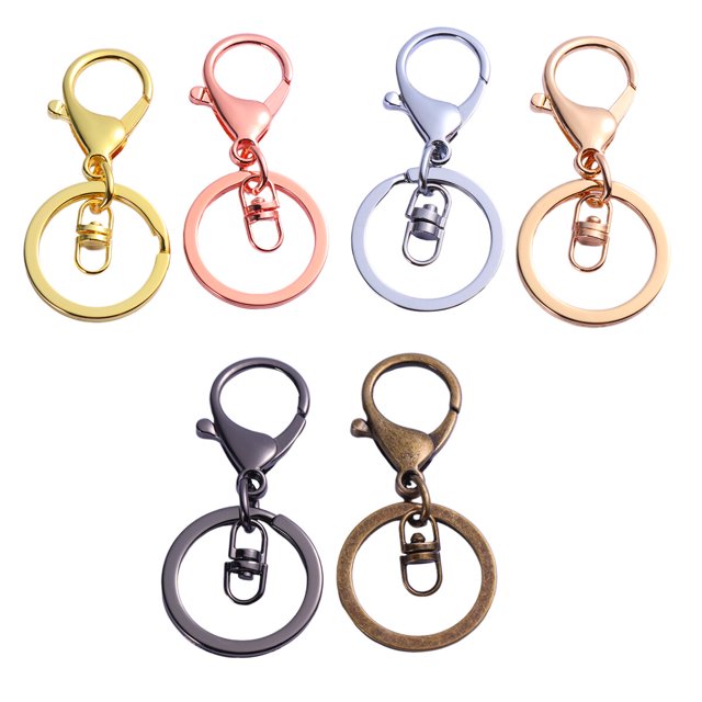 hebillas de llavero con cierre de langosta, cierres metálicos, hebillas, accesorio para manualidades (cromo, dorado, rosa, dorado auténtico, verde, bronce y color tirador)