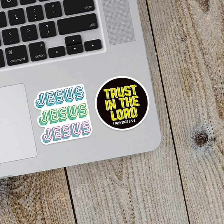 Jesus Christian Stickers Pack, Inspirational Faith Stickers Decals with Bible Verse Motivational Religious Stickers for Water Bottles, Laptop