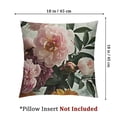 thumbnail image 4 of BANET Pink Throw Pillow Covers,Closeup of Pink Peonie Flower Decorative Pillow Covers Digital Printing Blended Fabric for Couch Sofa Bed Invisible Zipper 20x20in, 4 of 7