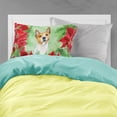thumbnail image 2 of Basenji Poinsettas Fabric Standard Pillowcase, 2 of 2