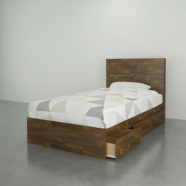 Nexera Nocce Storage Bed With Plank, Nexera Alibi Platform Bed With Optional Modern Headboard And Footboard