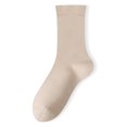 thumbnail image 3 of Calcetines de mujer otoño e invierno calcetines de media pantorrilla de algodón puro sin hueso boca suelta confinamiento calcetines de pila de primavera y otoño medias de mujer blancas y, 3 of 4
