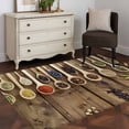 thumbnail image 3 of Area Rugs for Living Room Bedroom, Modern Cooking 4'x6' Rug Washable Carpet Runner Indoor Outdoor, Farmhouse Country Wooden Grain Non Slip Accent Floor Mats Rug for Kitchen, Office, 3 of 8