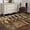 Dark Brown Turmeric Tan, variant on Area Rug for Living Room, Modern Cooking Non-Slip Indoor Large Carpet for Bedroom/Dining Room, Farmhouse Country Wooden Grain Washable Low-Profile Rectangle Floor Runner Rugs - 4 x 6 Ft