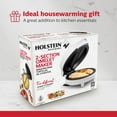 thumbnail image 6 of Holstein Housewares 2-Egg Non-Stick Omelet & Frittata Maker, White/Stainless Steel - Quick Breakfast Cooker for Pancakes and More – Makes 2 Individual Portions, 6 of 9
