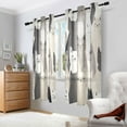thumbnail image 2 of Yayeee Window Curtains Light Filtering 63"x52" Grommet Panel Pair Home Living Room Decor, Beige Cute Cats, 2 of 7