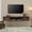 Brown, variant on Sliding Barn Door Floating TV Stand with Charging Station,White