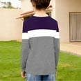 thumbnail image 7 of Aofany Shirts for Boys Boys Tshirts Kids Color Block Long Sleeve Crewneck T Shirts Tops Tee Clothes for Children Size 3-14 Years, 7 of 7