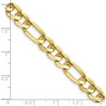 thumbnail image 3 of Avariah Solid 14K Yellow Gold 7.7mm Concave Open Figaro with Lobster Lock Chain - 28", 3 of 6