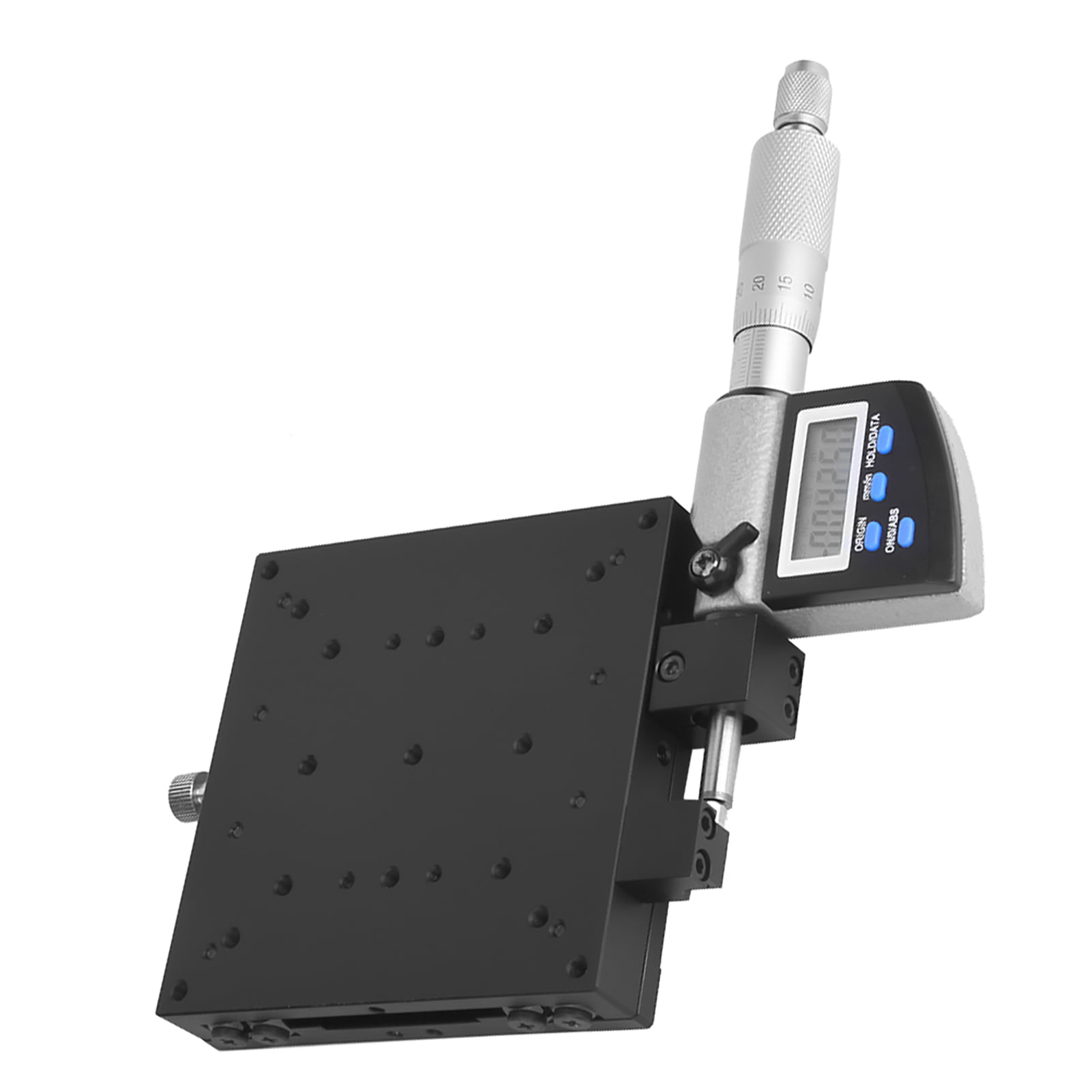 Micrometer Platform Digital Displayed 100x100mm 0.001mm Micrometer Stage Black for Inspection Equipment